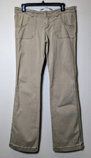 Womens Vintage Y2K Hollister Flare Pants Low Rise Brown Tan Surf Skater Size 7L