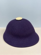 Vintage Merrimac Hat Corp Purple Wool Cloche Bowler Hat USA Made