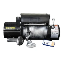 DV8 Offroad WB12SC 12000 Pound Winch w/ Steel Cable & Wireless Remote