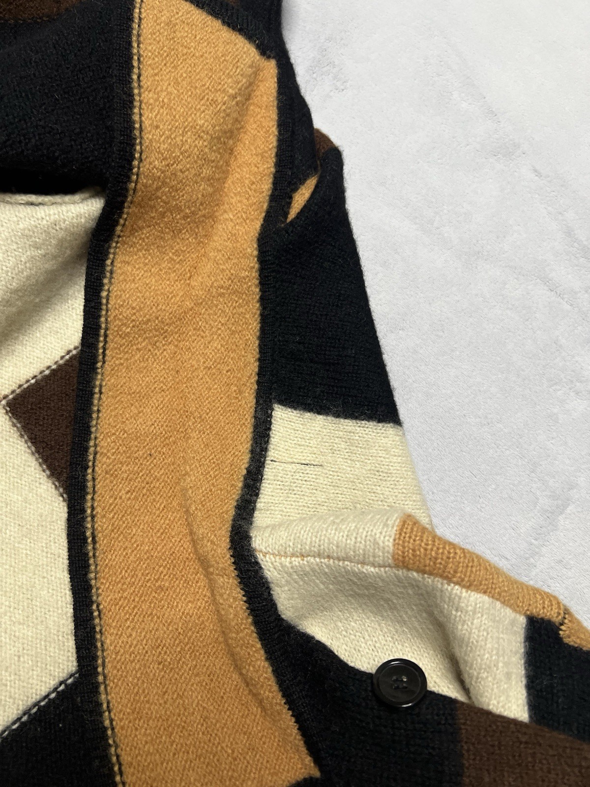 VTG Pickett & Smith Checkered Patchwork Cardigan … - image 20