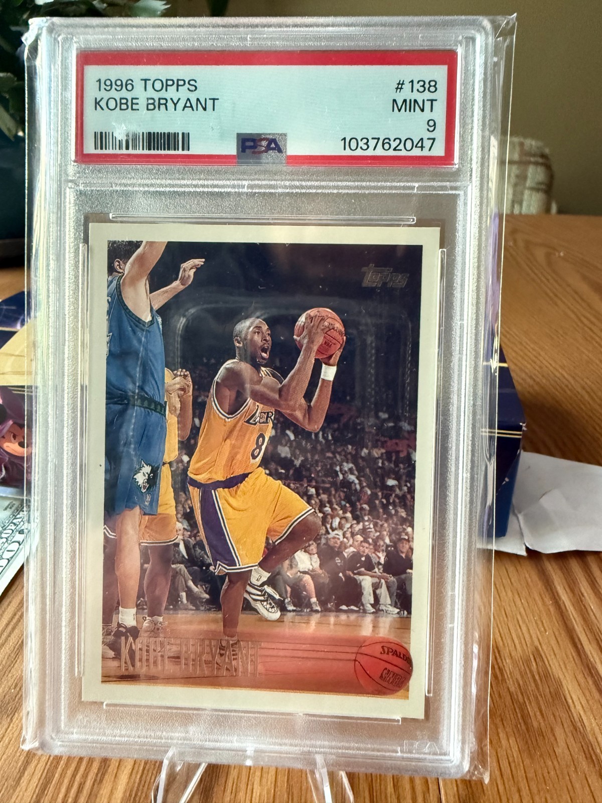 1996 Topps Kobe Bryant #138 PSA 9 RC view 1