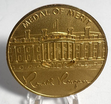 Ronald Reagan -Republican Presidential Task Force -Medal of Merit -Bronze Tone