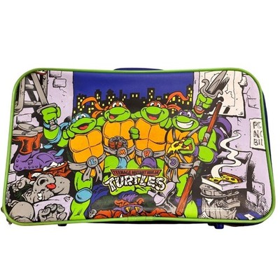 Vintage 1991 Teenage Mutant Ninja Turtles TMNT Kids Suitcase Luggage Blue Green