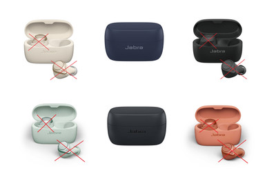 Jabra Elite 75t & Active 75t Ladecase Schwarz Blau Gold/Beige Mintgrün NUR CASE!