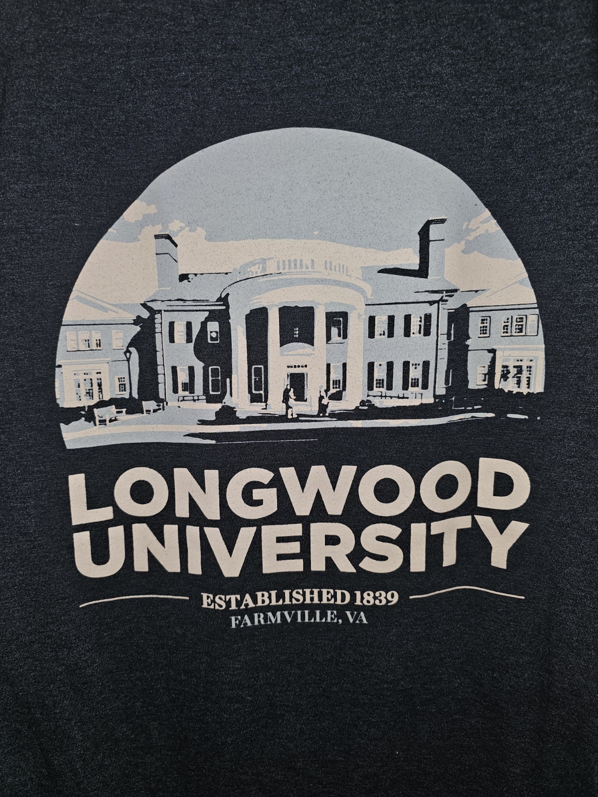 Longwood University Virginia Xl Mens Blue Graphic Logo Tshirt NCAA