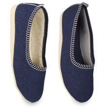 Damen Hausschuhe zum Schlupfen Ballerinas Blau Gefüttert 36-41 filsko Garderen