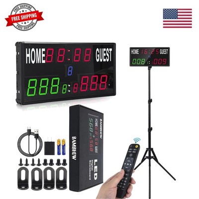 2025 LED Electronic Scoreboard Digital Score Keeper with Remote & Tripod, Bas...