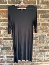J.Jill Wearever Collection 3/4-Sleeve Stretch Knit Little Black Dress Size L