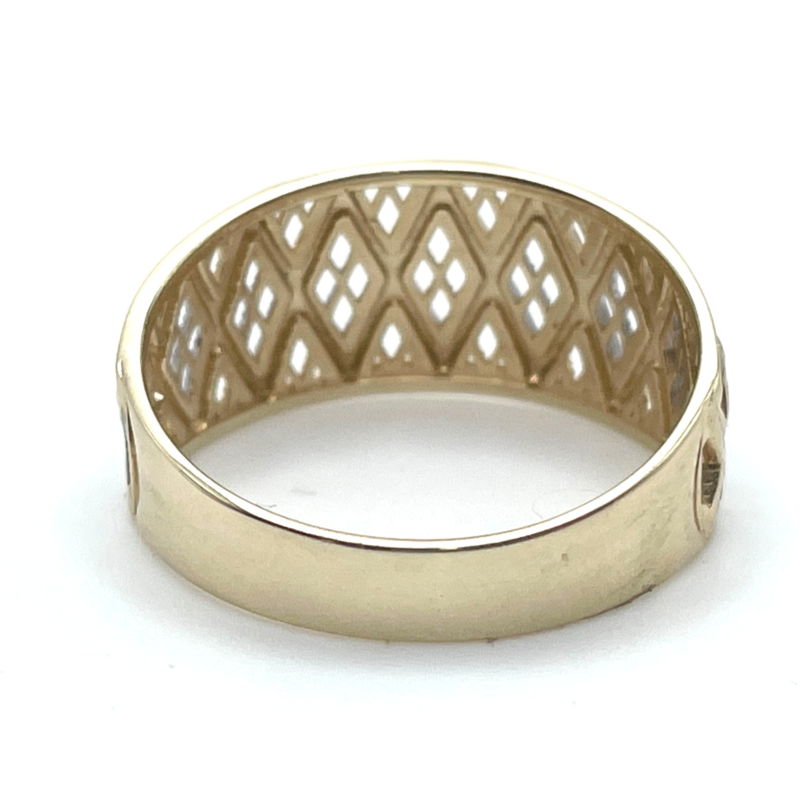 10K Two Tone Gold Michael Anthony Patterned Taper… - image 4