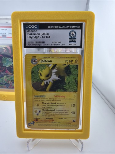 Pokemon EX Jolteon 13/144 Skyridge 2003 E-Reader CGC GUINNESS WORLD RECORD RARE!