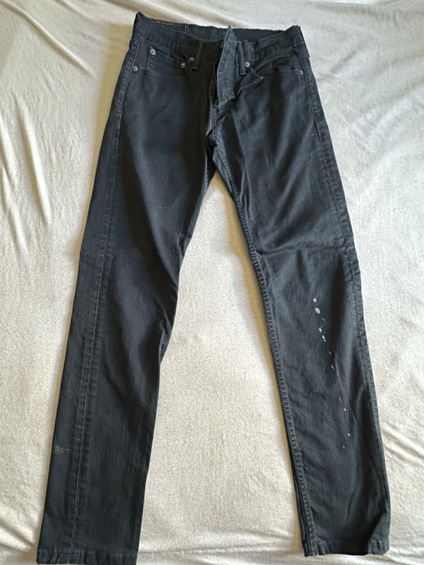 Levi's Men's Slim Taper Jeans Black Dark Wash Denim Low Rise 5-Pocket Zip