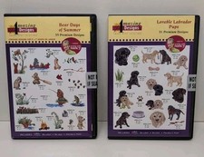 NEW Amazing Designs Bear Days of Summer AND Lovable Labrador Pups FREE SHIPPING!