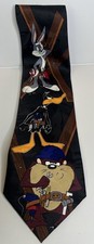 Vintage Looney Tunes Mania Neck Tie Daffy Duck, Bugs Bunny, Taz 1996