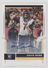 2017 Score Rookie Signatures Davis Webb #431 Auto 0m0