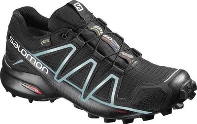 Salomon Damen Speedcross 4 Gore-Tex, Black Metallic Bubble Blue, Wasserdicht