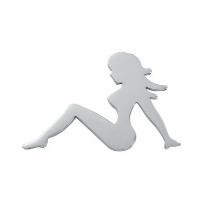  90491 6 X 4 Inches Chrome Sitting Nude with Adhesive Tape, Face Left, Small 