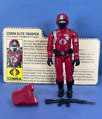 1985 GI Joe Cobra CRIMSON GUARD Complete w/ Nice File Card Vintage Hasbro