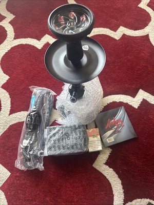 Brand New Complete Hookah Set   Never Used   Modern Matte Black Setup