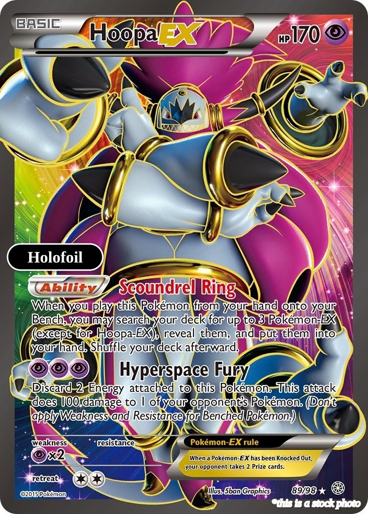 Hoopa EX (89 Full Art) AOR 89/98 Pokémon XY - Ancient Origins UR Holofoil EN NM