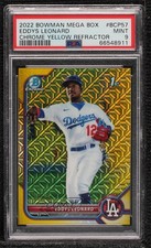 2022 Bowman Mega Box Yellow Mojo Refractor /75 Eddys Leonard PSA 9 MINT 2l4