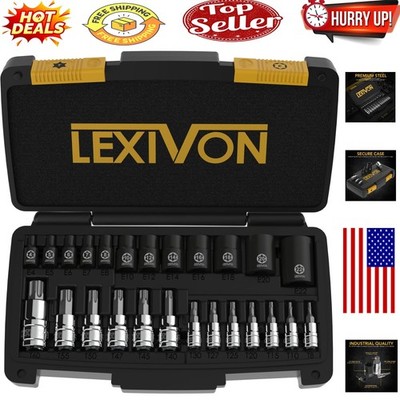 25-Piece Torx Bit & Socket Set   Heavy Duty, Rust-Resistant,