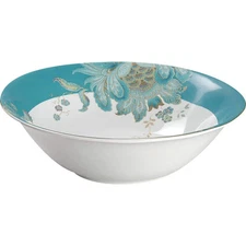 222 Fifth Eliza Teal Round Serving Bowl 9265760