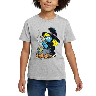 Schlümpfe Design Schlumpfine Als Hexe Kinder T-Shirt - Bild 1 von 4