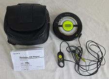 Sony D-EJ100 Portable CD Player Walkman Discman Black With Aux Carry Case Works
