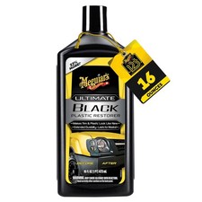 Meguiars 16OZ Black Plastic Restorer, Ultimate Black Plastic Cleaner, Car