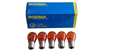 5 Stück Bosma 12V 21W P21W BA15s ORANGE Glühlampe Glühbirne Lampe Kugellampe