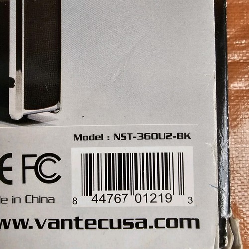 Vantec NexStar3 Hard Drive Enclosure - 3.5" IDE to USB 2.0 NST-360U2-BK - Afbeelding 6 van 6