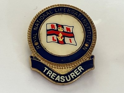 Vintage Original Royal National Lifeboat Institution Secretary Emaille Pin Anstecker