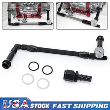 Dual Feed Carb Fuel Line Double Pumper For 4150 Holley Carburetor Braided An6