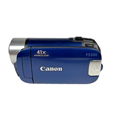 Canon FS300 41X Zoom Digital Camcorder Blue GOOD/TESTED W Battery