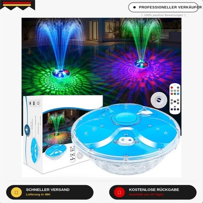 DeeprBling Floating Fountain Pool with Light Show, Water Fountain Pool with Anch