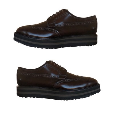 PRADA PLATFORM BROGUE - Limited Edition Oxford Authentic Oxblood Leather 8.5 VTG