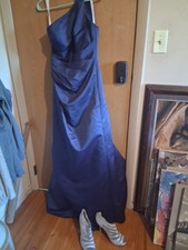 Woman's Size 4, Brand New Blue Elegant Dress From Davids Bridal.