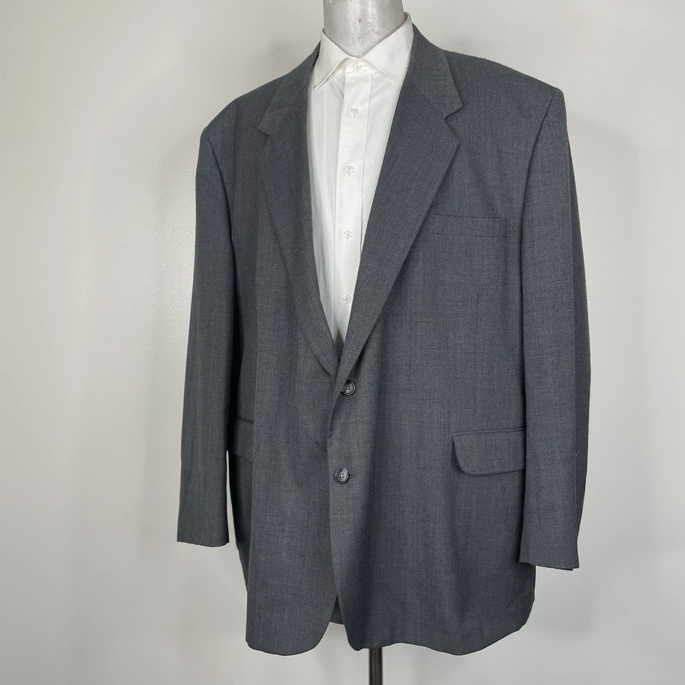 Alexander Lloyd 2 件套男式 58L 52x30 灰色纹理纯色两个纽扣 — 第 4/4 张图片