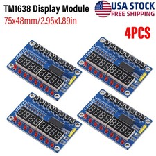 4X 8-Bit LED Digital Tube 8 KeyS TM1638 Display module for AVR Arduino ARM New