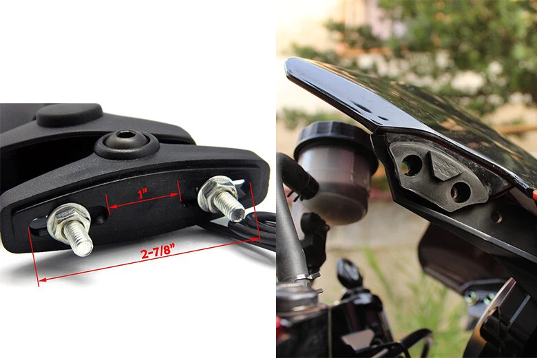 Espejos retrovisores ámbar luces intermitentes LED ámbar luces intermitentes para moto Ducati ST2 ST3 ST4 Foto 3 de 4