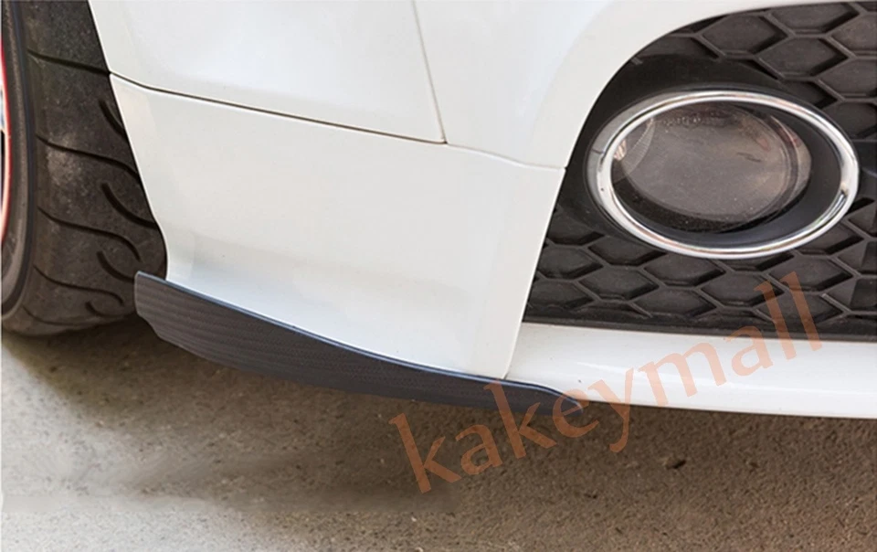 Protector de carrocería de goma universal de fibra de carbono para parachoques de coche tiras de borde protegen anti-roche Foto 3 de 4