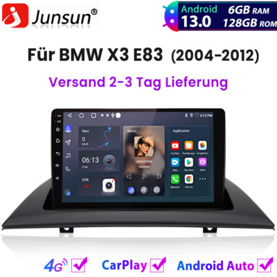 6+128G Carplay V1PRO GPS NAVI Autoradio Android 4G WIFI Für BMW X3 E83 2004-2012