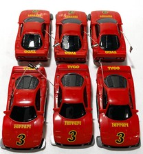 6-Pack of 1991 TYCO HO Slot Less Wide Pan TCR Ferrari F40 Street Car 6320 Unused