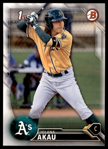 2016 BOWMAN PROSPECTS IOLANA AKAU OAKLAND ATHLETICS #BP22
