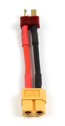 XT60 female to Deans T-Plug male connector lead adaptor/wire/cable 30mm RC LiPo - Picture 2 of 4