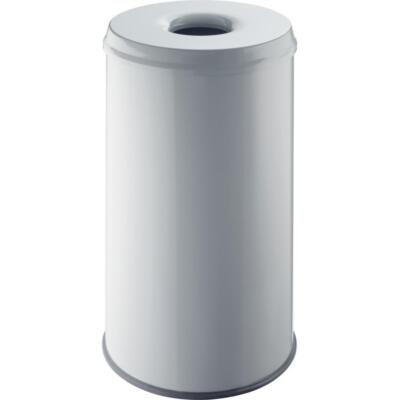helit Stahl-Papierkorb, mit Flammenlöschkopf, 50 Liter
