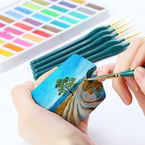6pcs Detail Thin Paint Brush Set for Model Miniature Craft and Art Painting NEW - Picture 3 of 9