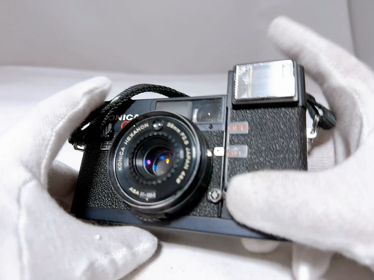 Konica C35 EF Point & Shoot Film Camera 38mm F2.8 Lens Flash