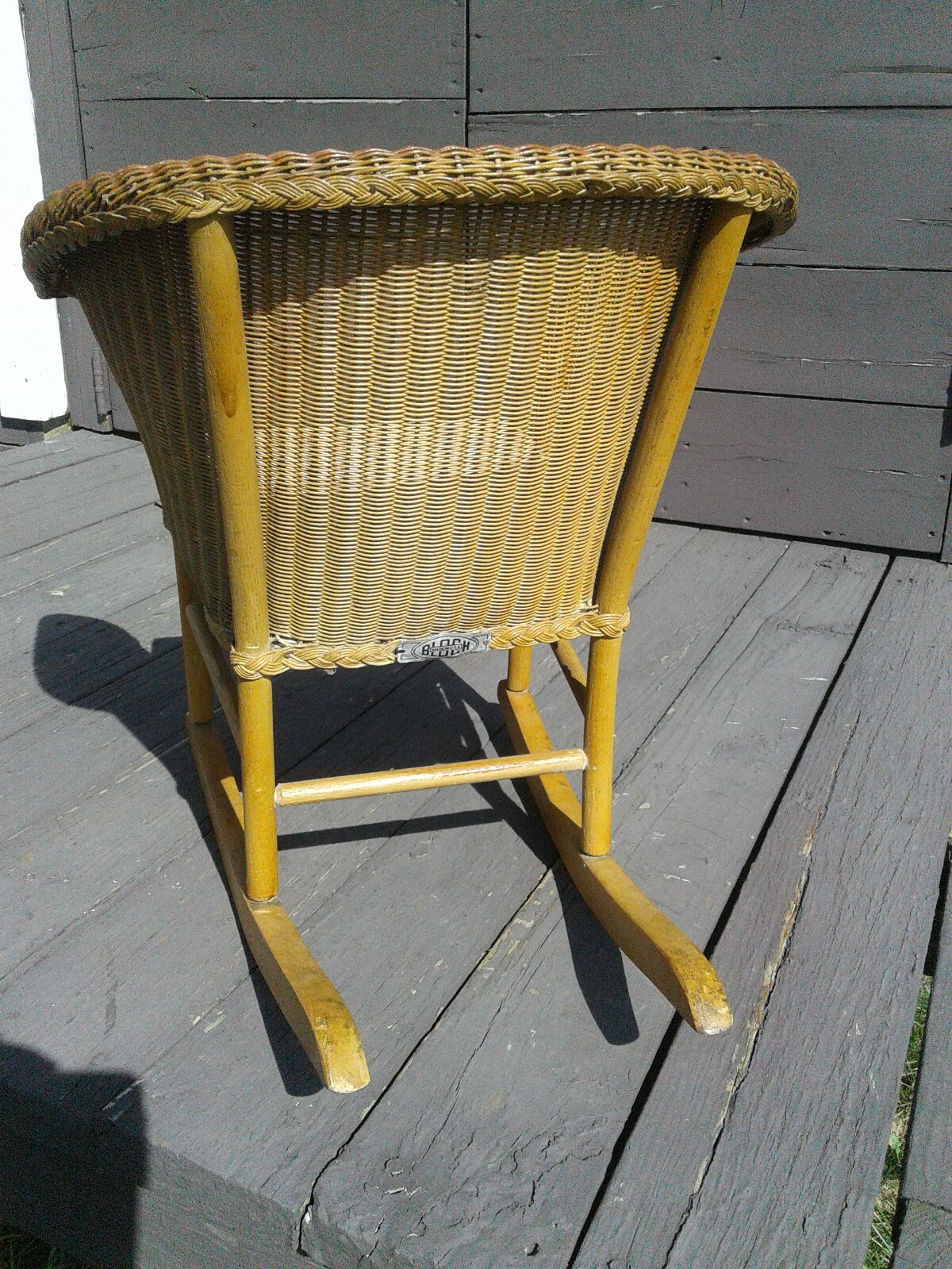 Antique Original Wicker Child's Rocking Chair Bloch Made In USA 1920s
