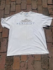 VNTG Made in USA Single Stitch “New Point” White Mens Tee